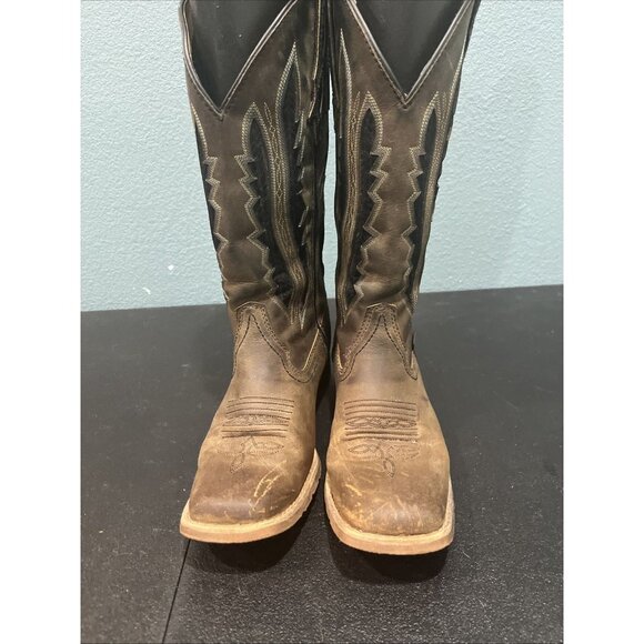 Justin Gypsy Womens Sz 8B Dark Walnut Jaycie Leather Cowboy Boots Western Rodeo - Picture 2 of 9